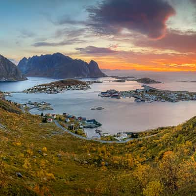 Sunrise above Reine, Norway