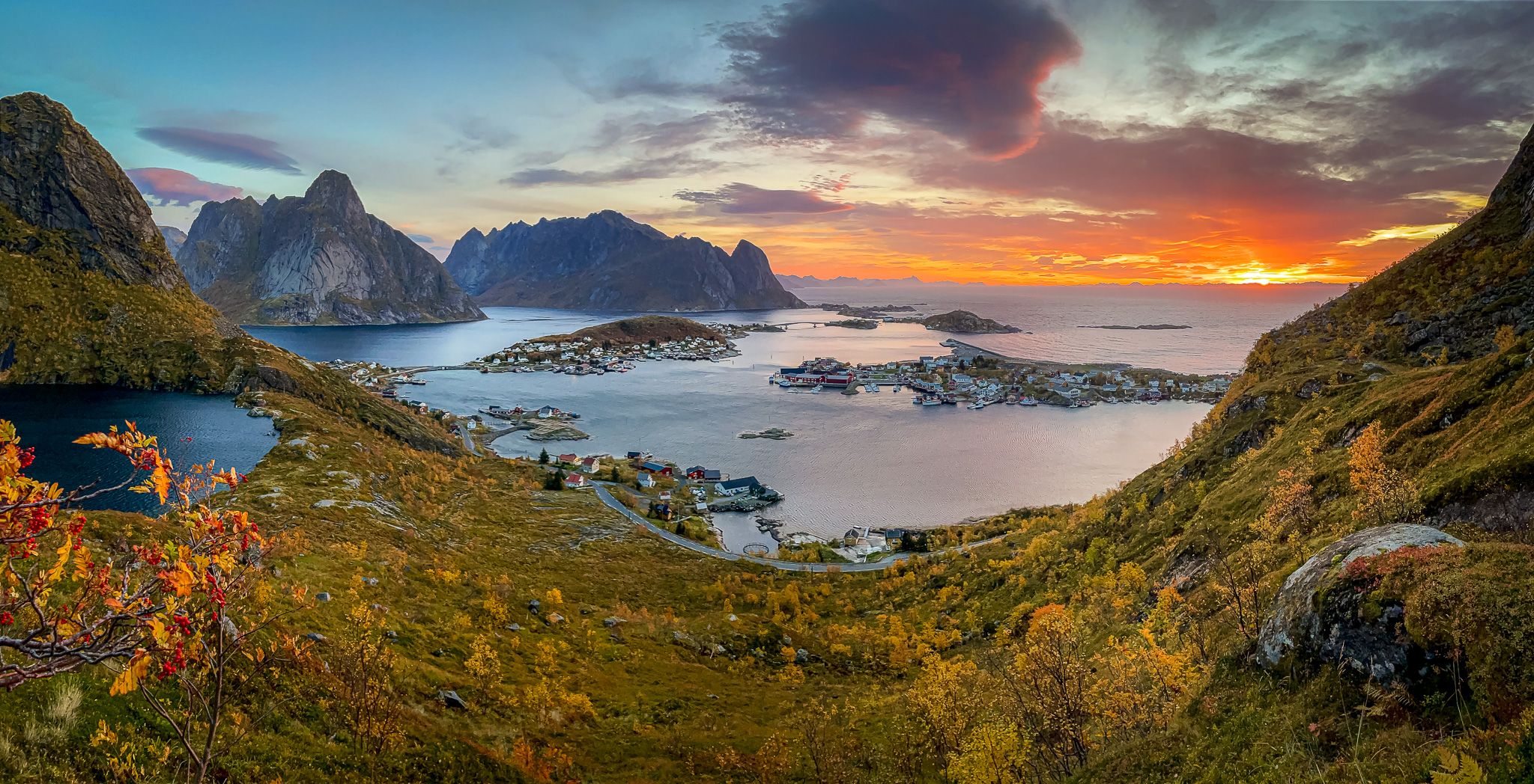 Sunrise above Reine, Norway
