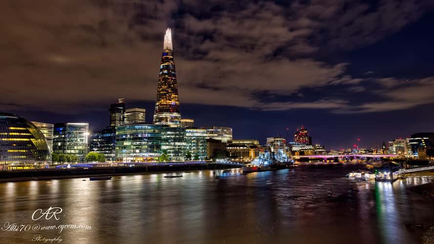 The Shard from the Tower Bridge, London