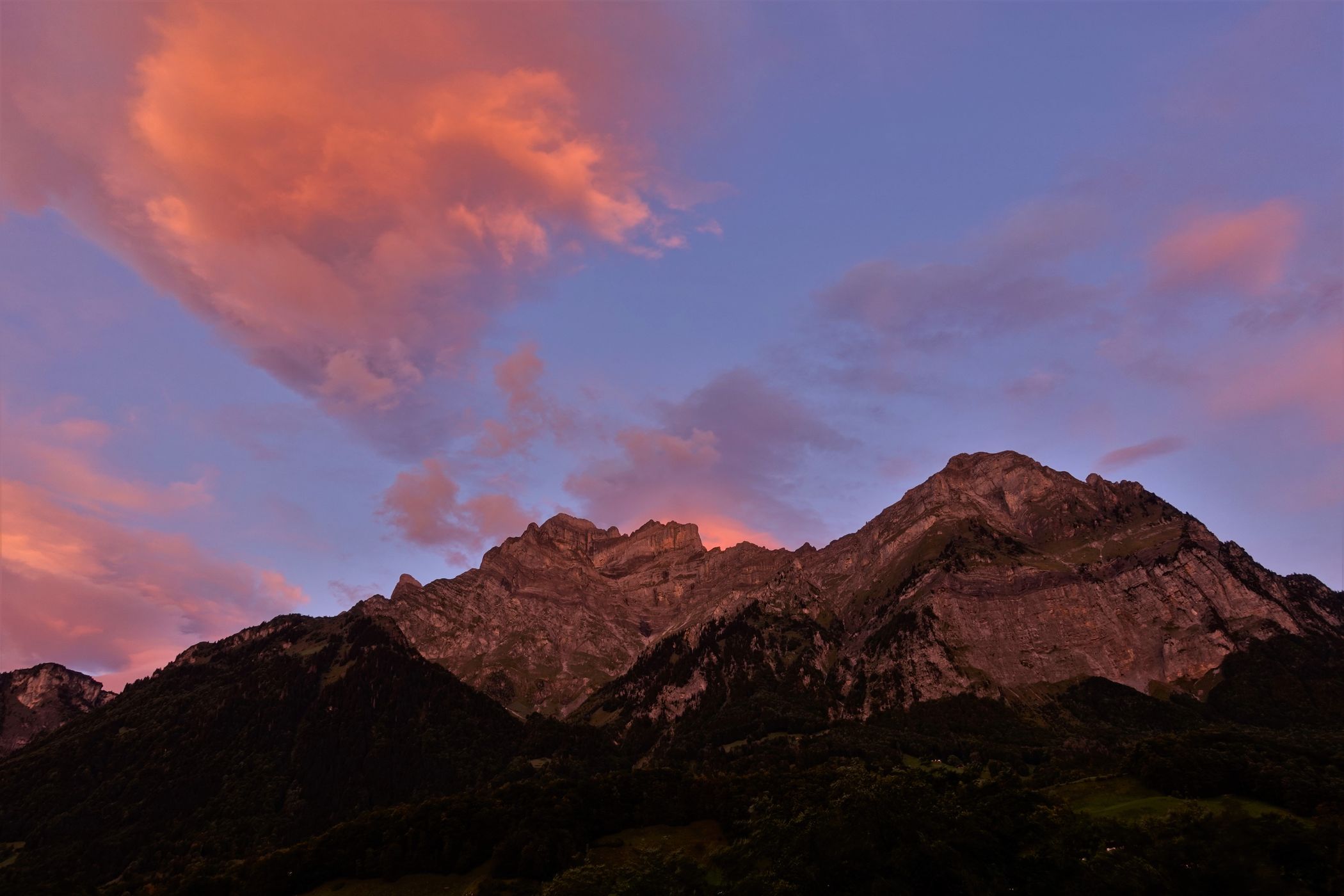 View on Mitlödi/GL, Switzerland