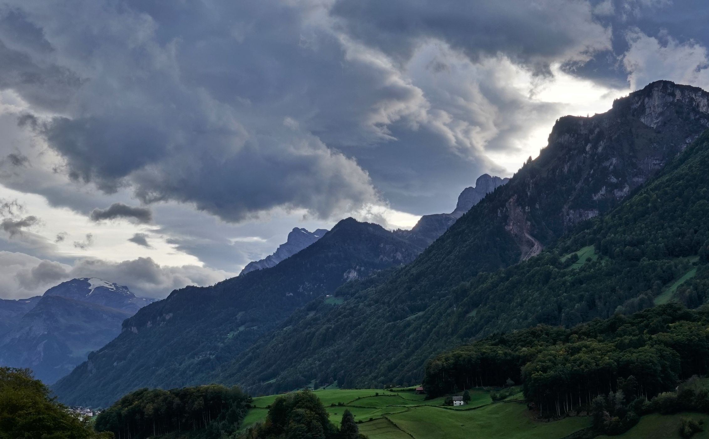 View on Mitlödi/GL, Switzerland