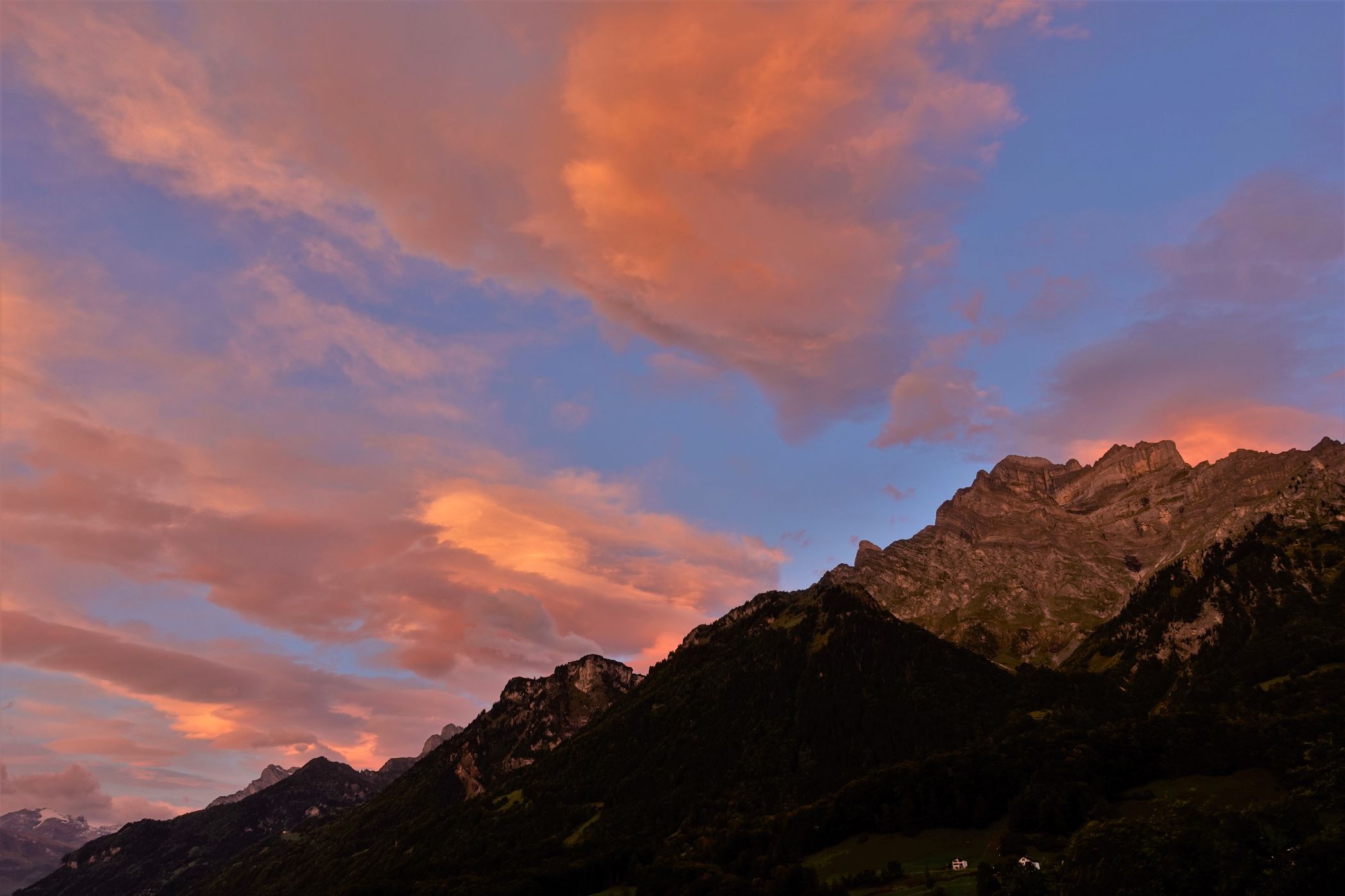 View on Mitlödi/GL, Switzerland