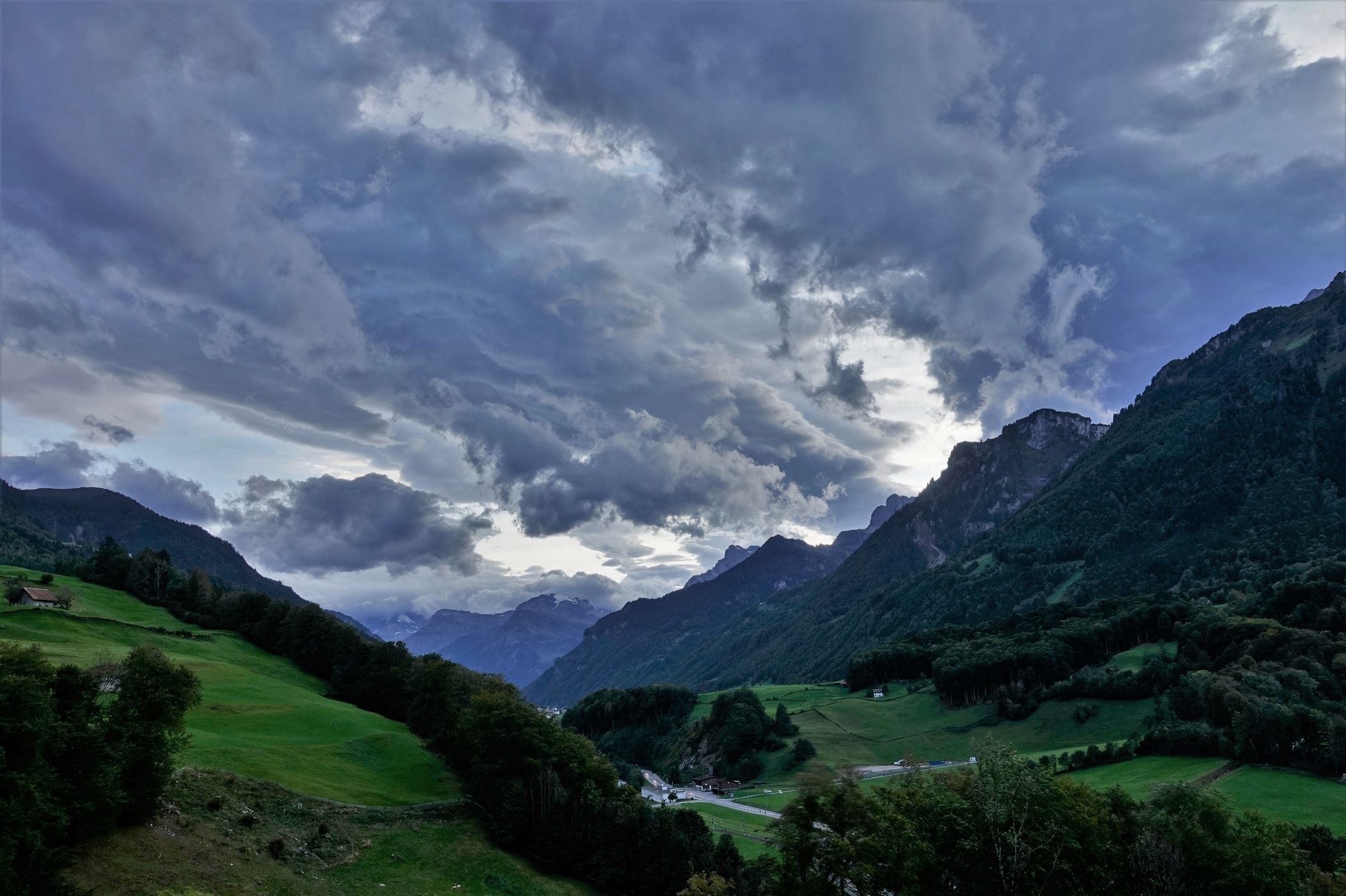 View on Mitlödi/GL, Switzerland