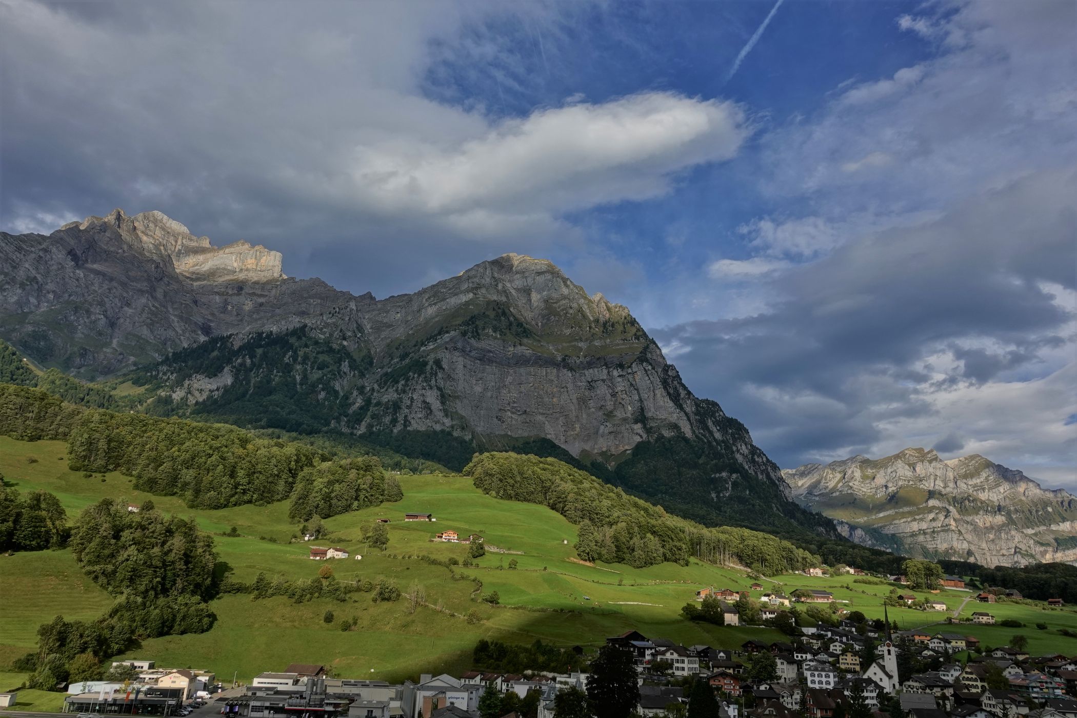 View on Mitlödi/GL, Switzerland