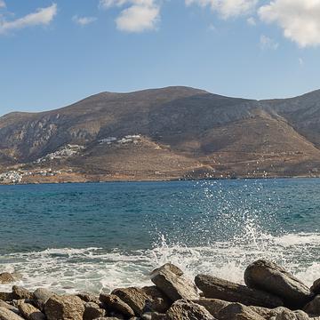Blick auf Egialis auf Amorgos, Greece