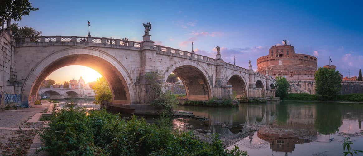 River view of Castle Sant'Angelo, Rome