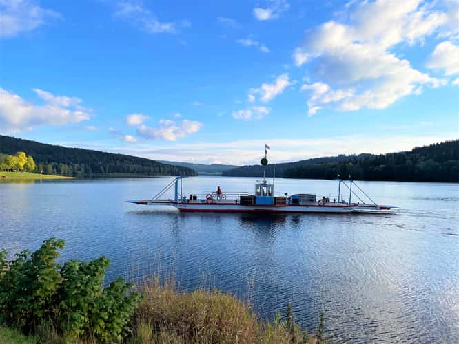 Ferry on lake lipno
