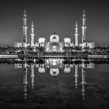 Grand Mosque Reflection, United Arab Emirates