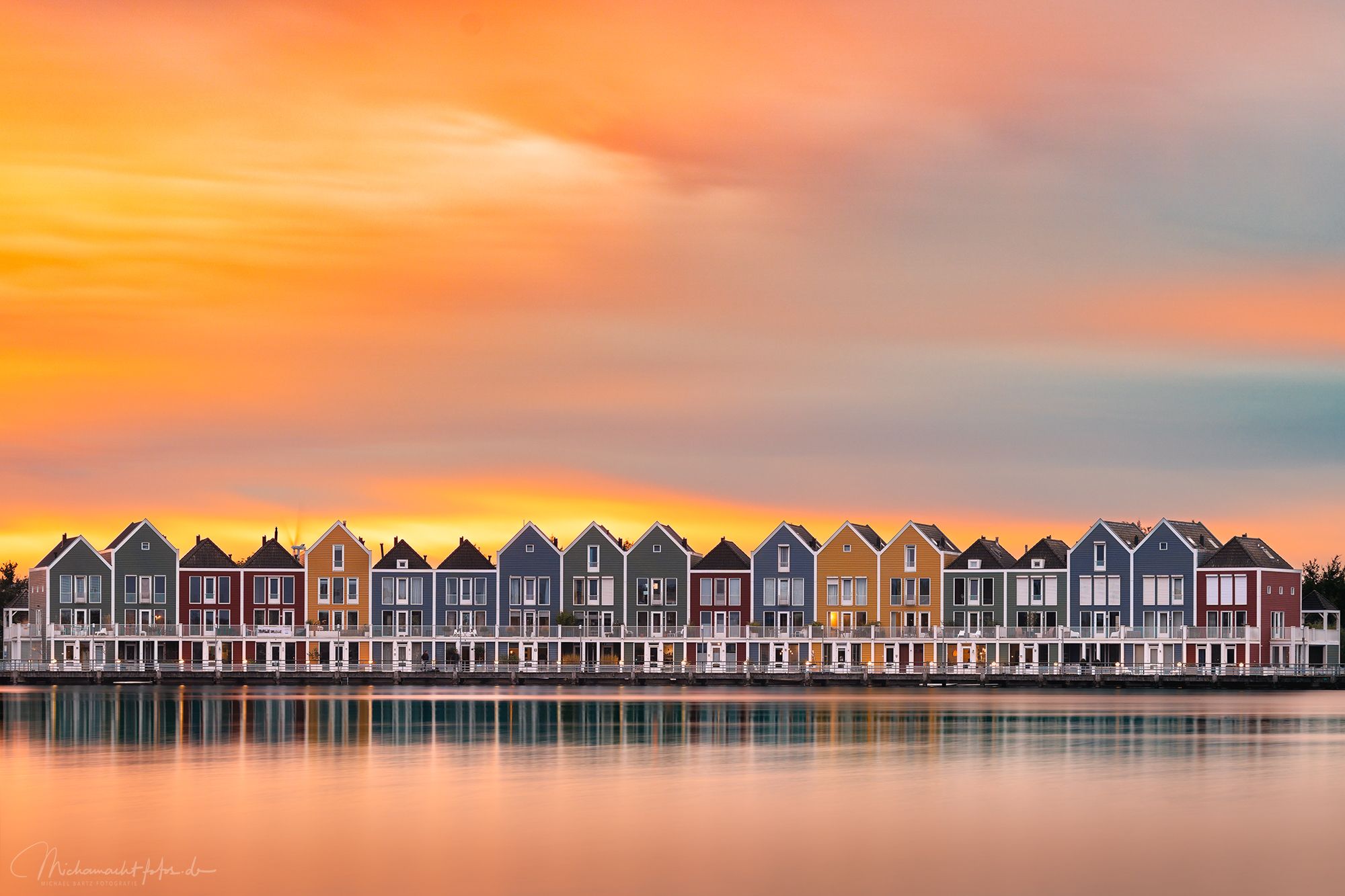 Houten rainbow houses, Netherlands
