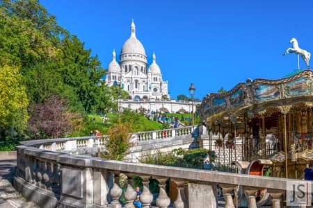 Sacre Coeur with Carrousel de Saint Pierre