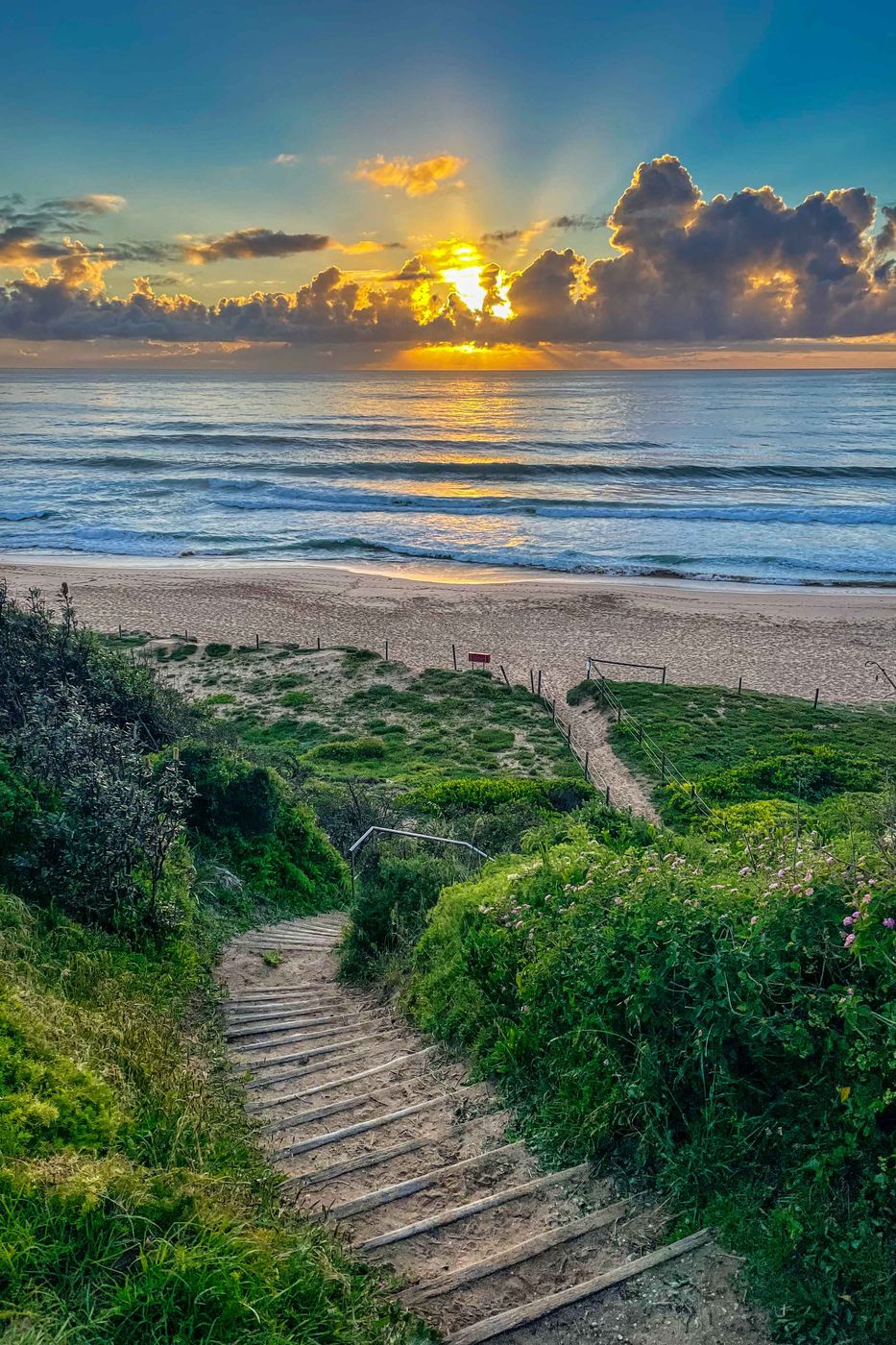 Steps to the sunrise Warriewood, Northern Beachs, Sydney, Australia