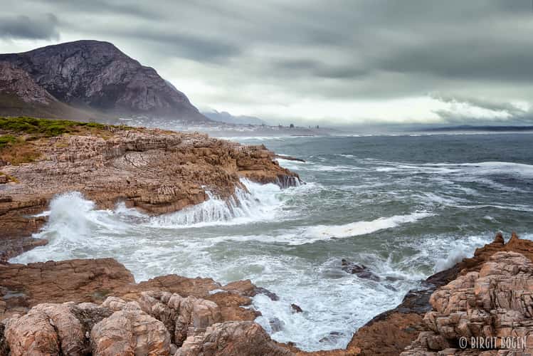 Stormy Weather at Cliff Path in Hermanus, South Africa