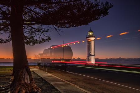 Sunrise Kiama Lighthouse with Ghost truck, NSW