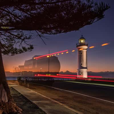 Kiama Lighthouse Sunrise with Light trails New South Wales, Australia