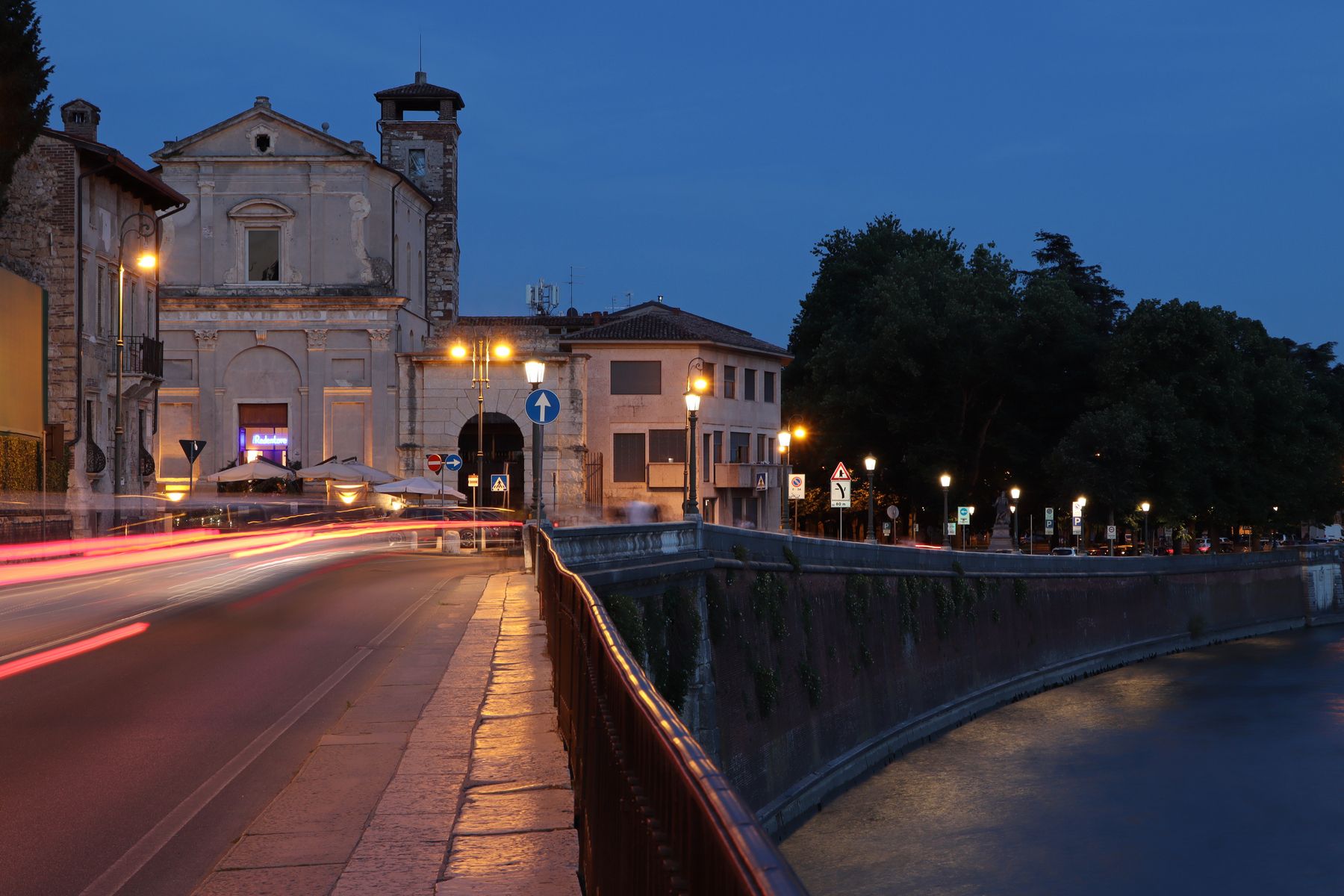 The Ponte Pietra Bridge sunrise Verona Italy, Italy