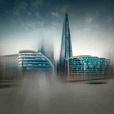 The Shard from the Tower Bridge, London, United Kingdom