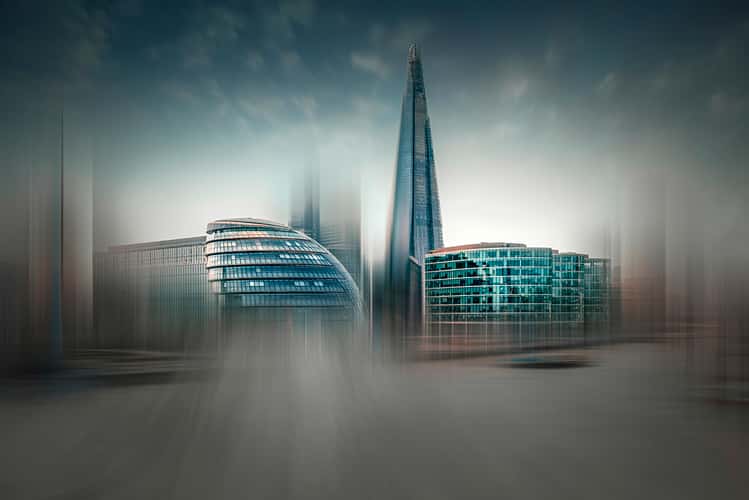 The Shard from the Tower Bridge, London