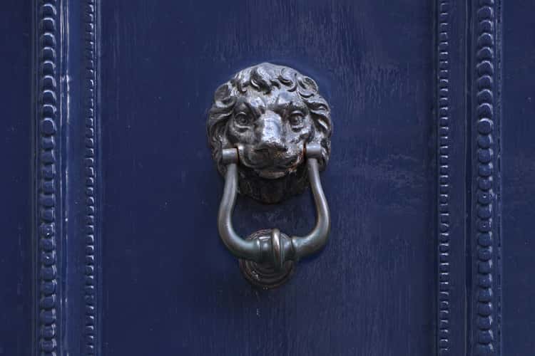 Utrecht blue door at Pieterstraat