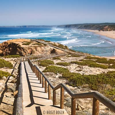 View over Praia da Bordeira, Portugal