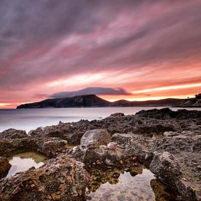 View towards Isla Dragonera, Mallorca, Spain