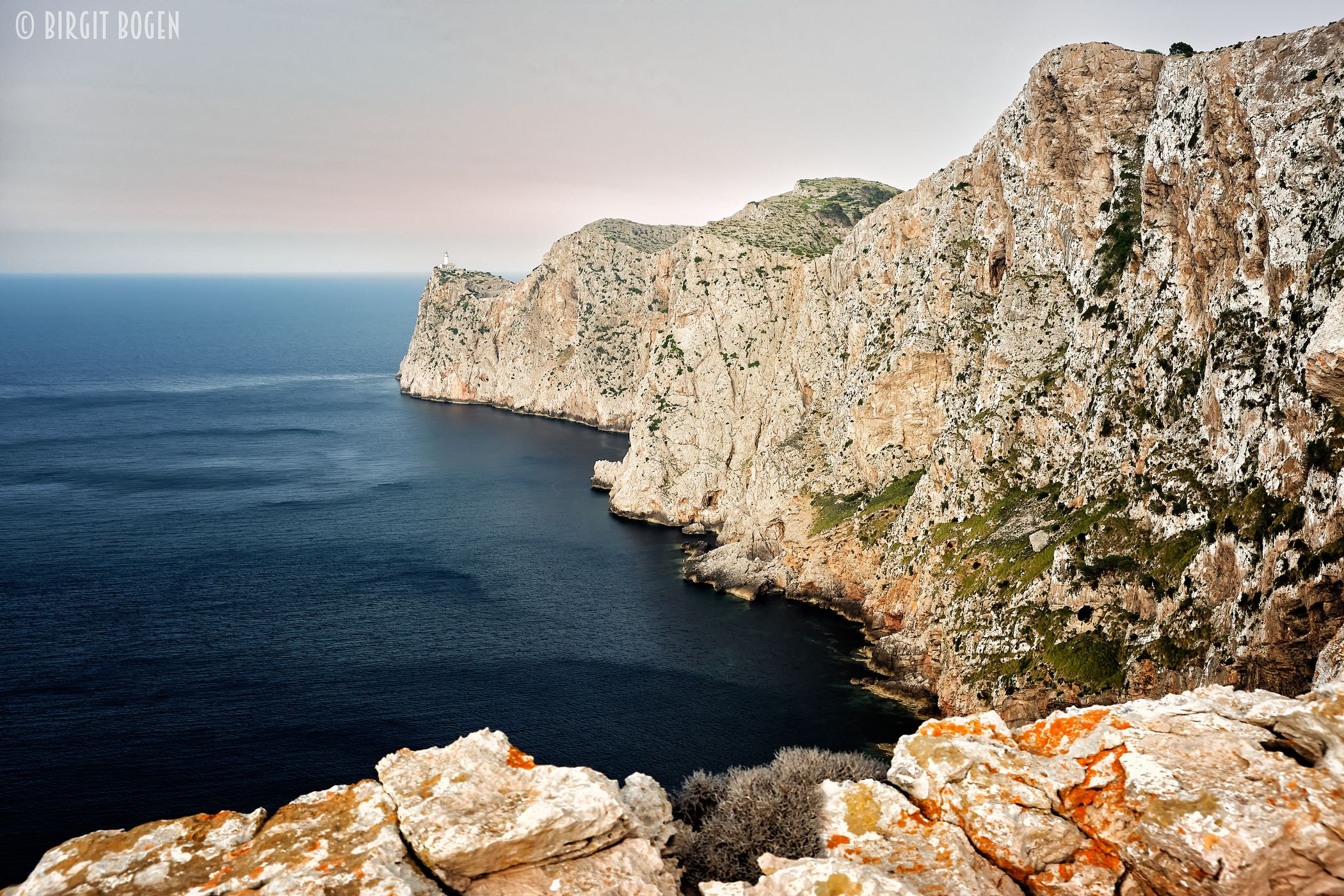 View towards lighthouse of Cap Formentor, Spain