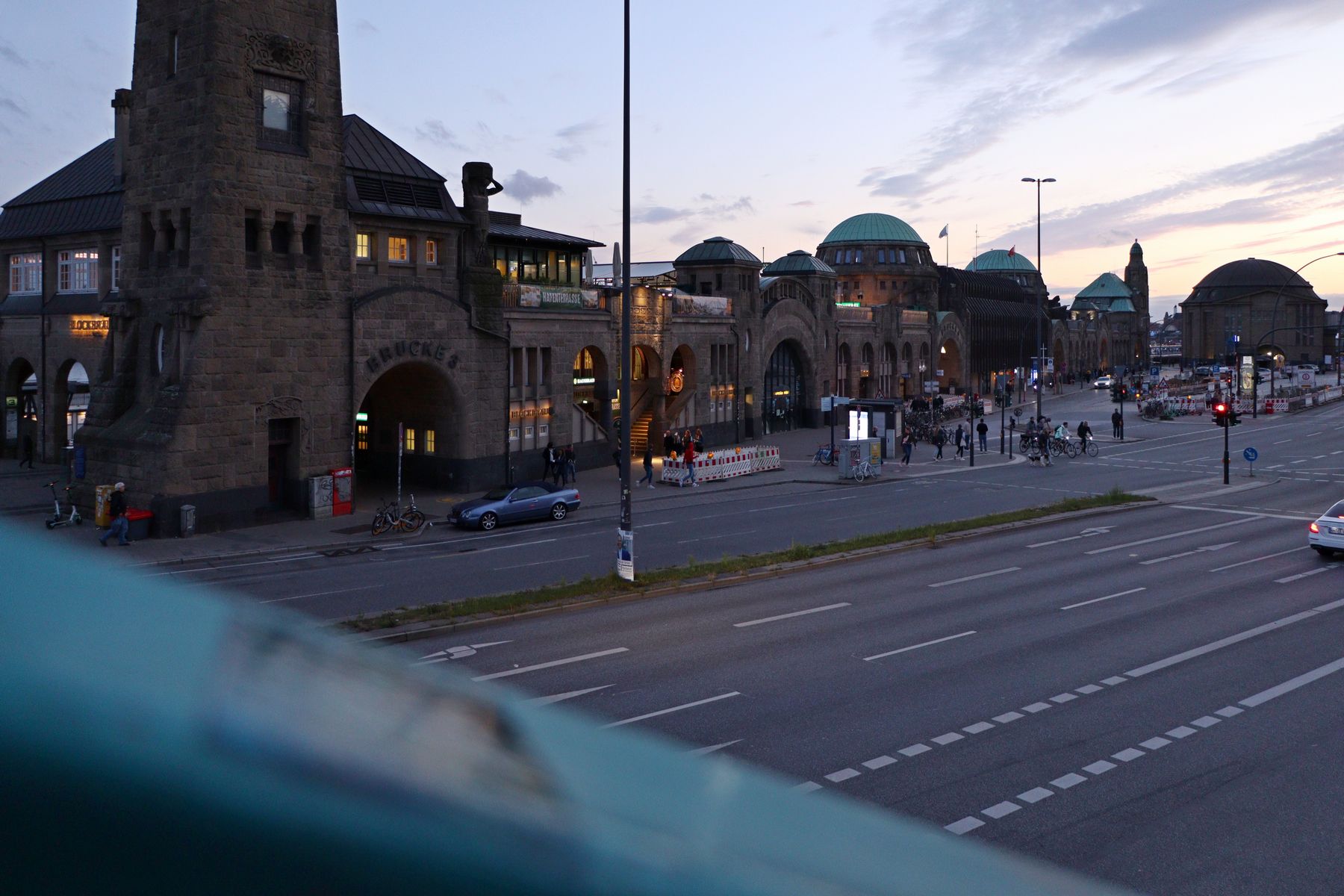Pedestrian bridge near Landungsbrücke, Hamburg, Germany