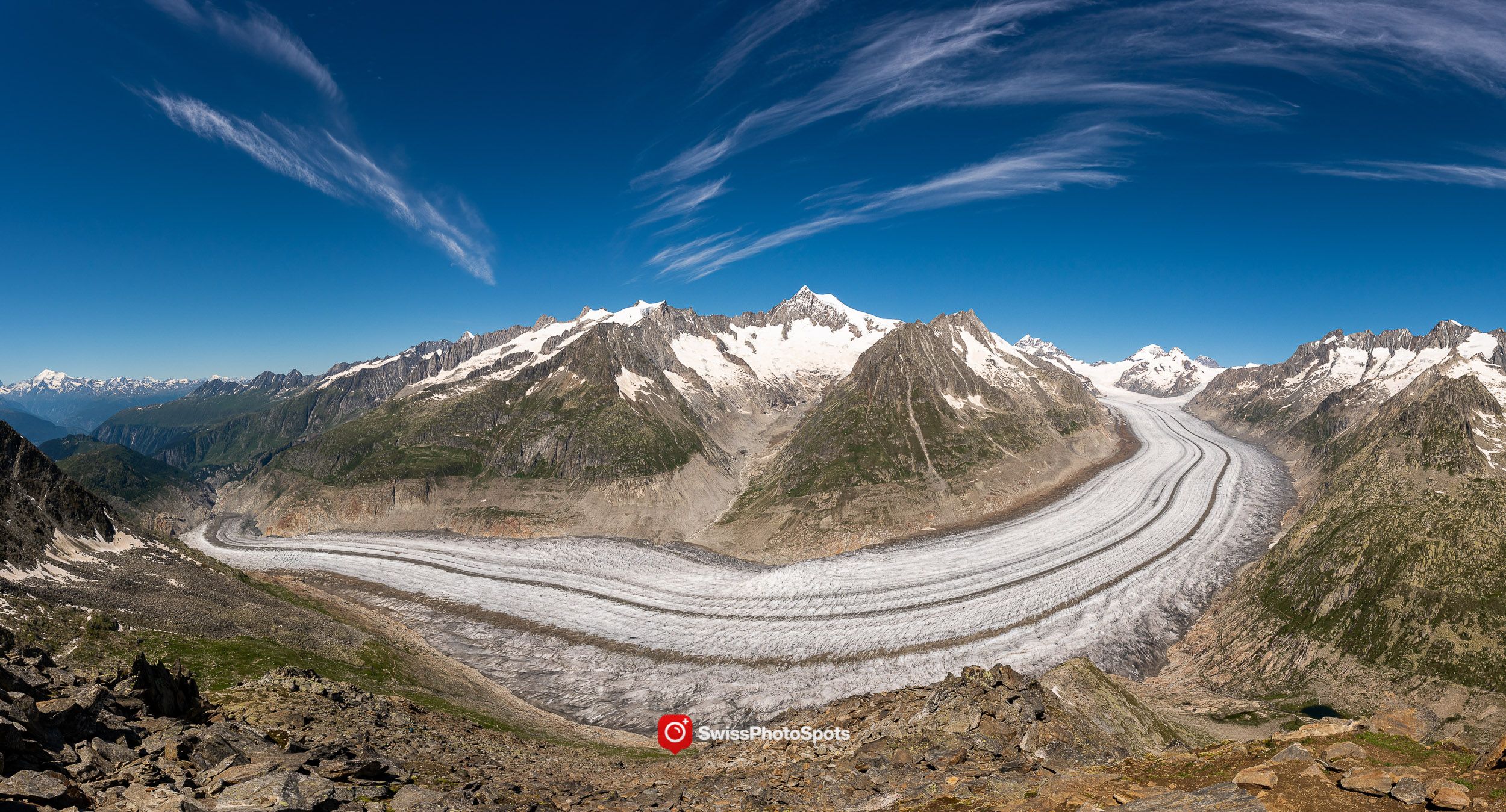 Aletsch glacier from Eggishorn, Switzerland