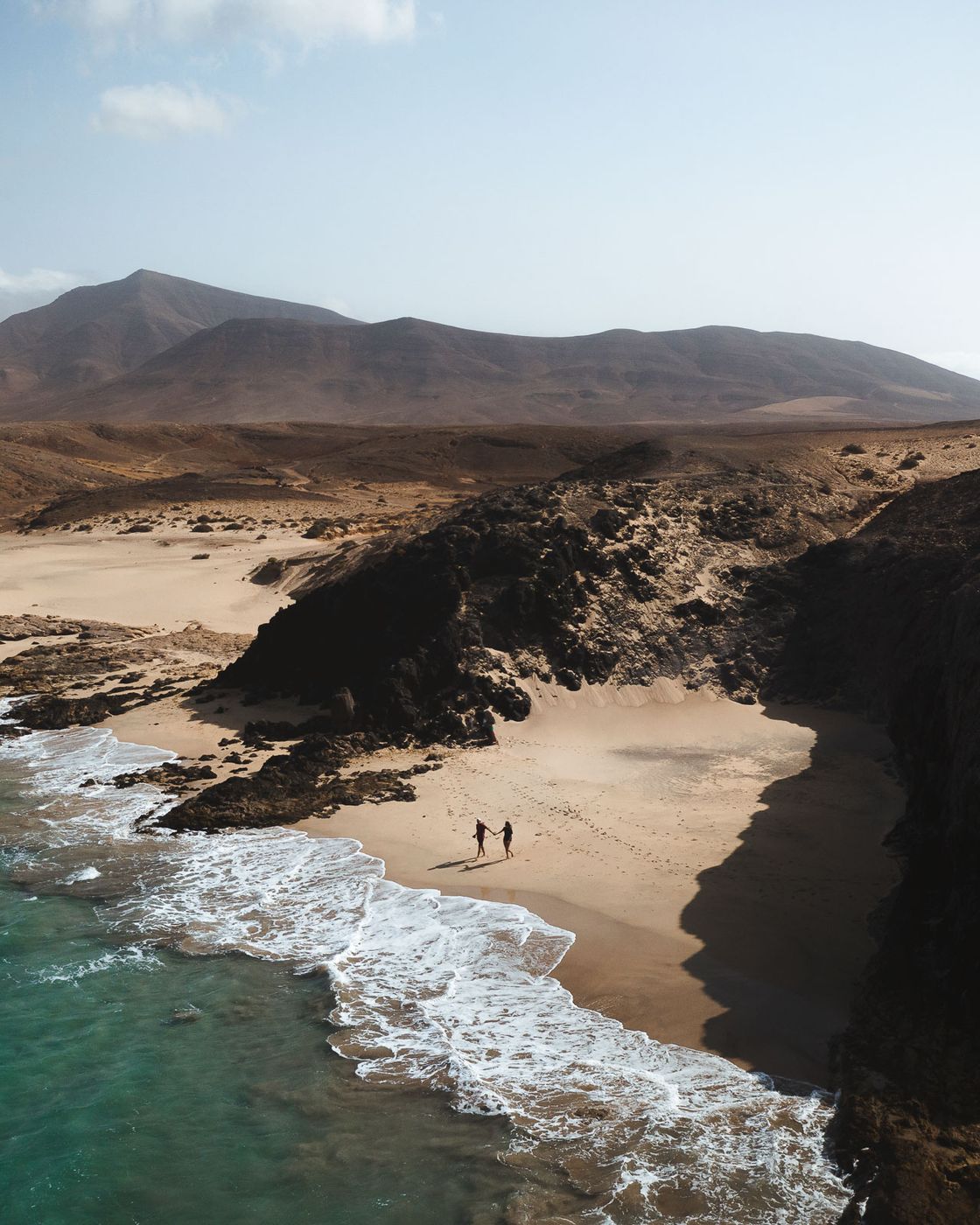 Beach near Playa del Papagayo, Lanzarote (Drone), Spain