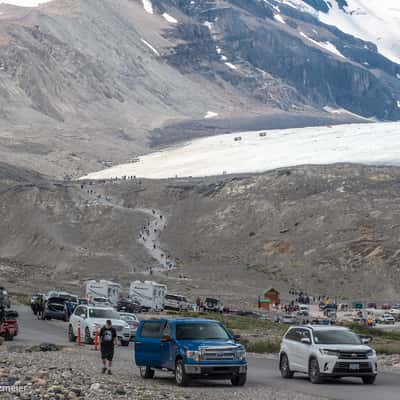 Columbia Icefield view from the bottom, Canada