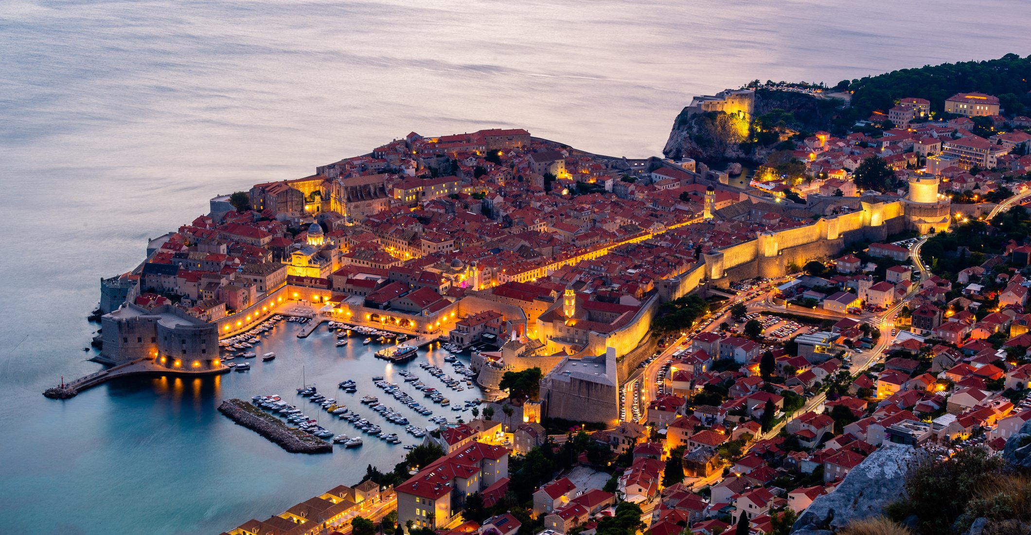 Dubrovnik view from Mount Srđ, Croatia