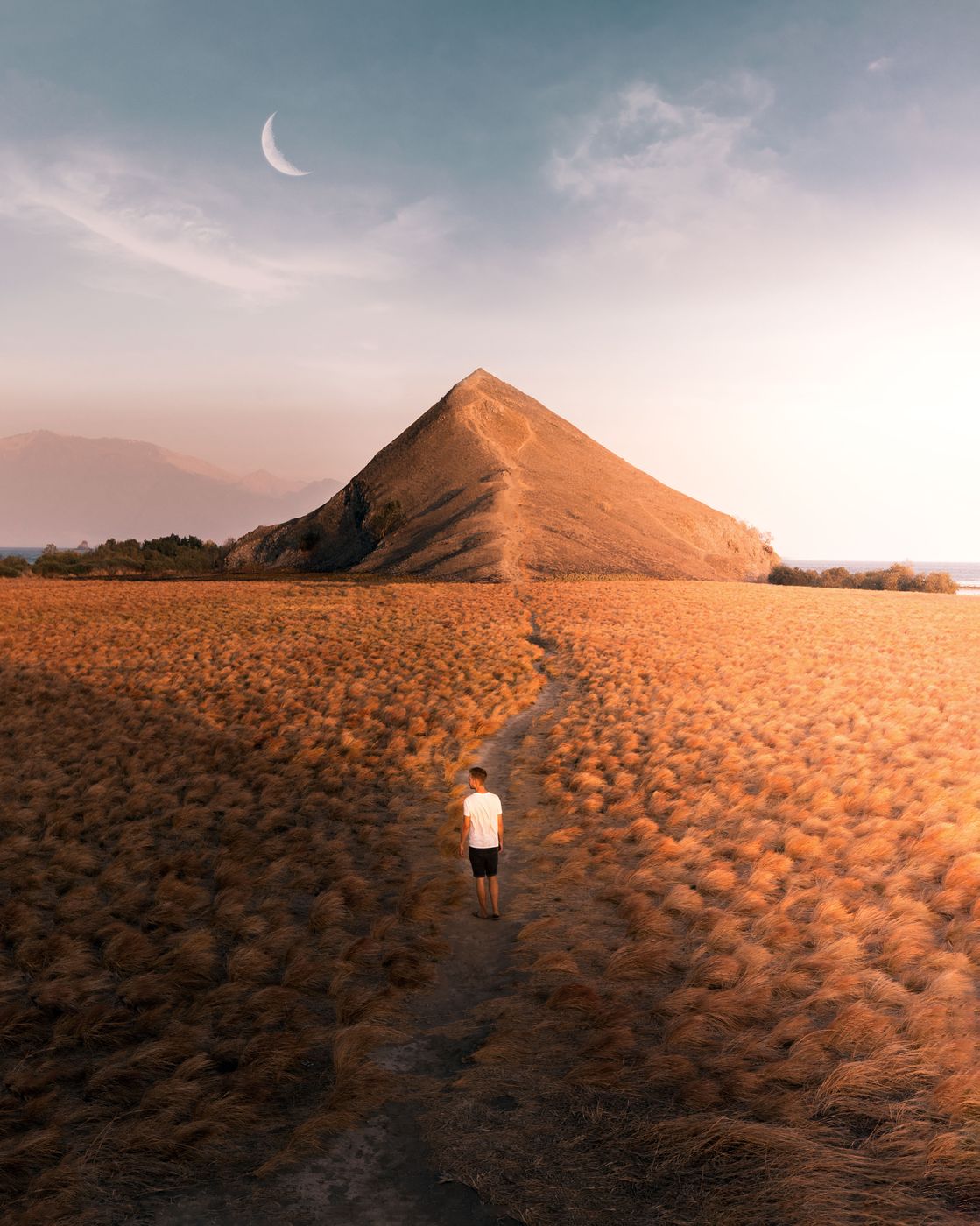Hill on Kenawa Island, Indonesia