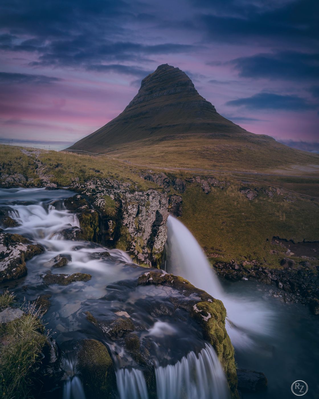 Kirkjufell Waterfall with Kirkjufell, Iceland
