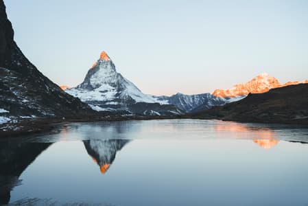 Riffelsee with Matterhorn reflection