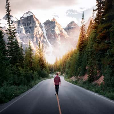 Road to Lake Moraine, Canada