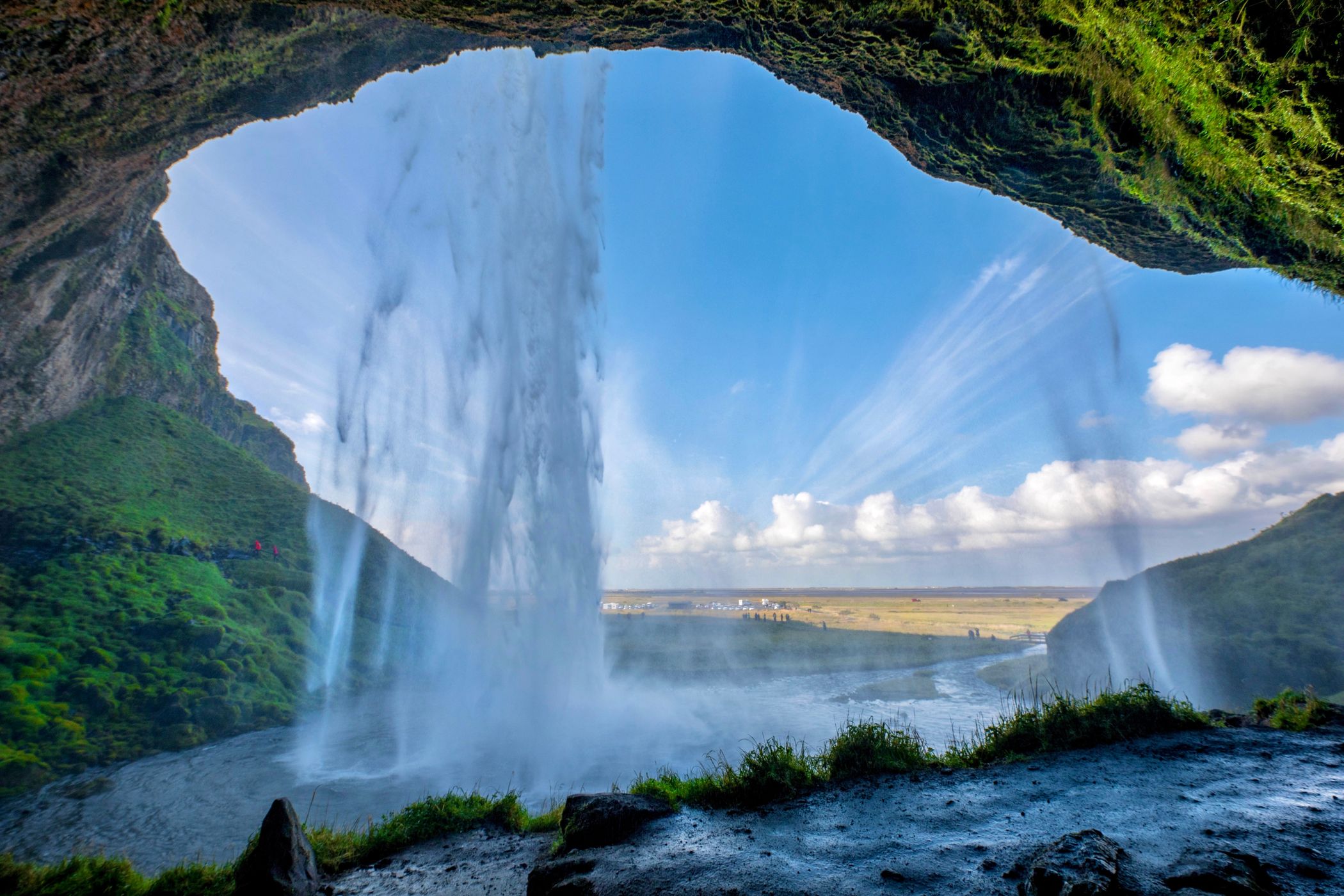 Behind the Seljalandsfoss, Iceland