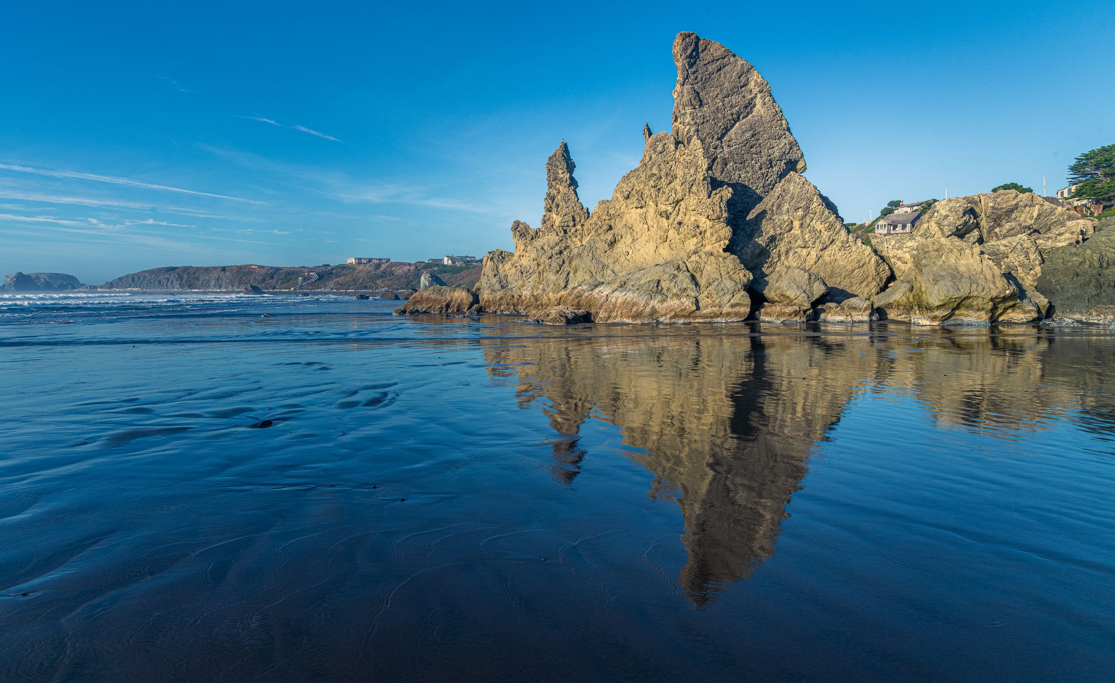 Southern Bandon Beach at low tide, USA