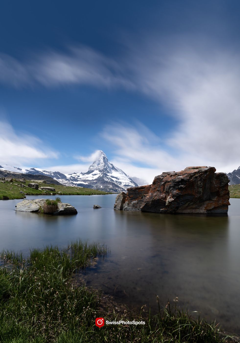 View to Matterhorn from Stelli Lake, Switzerland