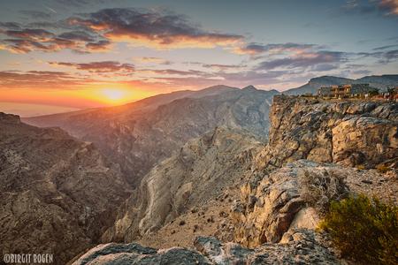 Sunset at Al-Hajar Mountains, Oman