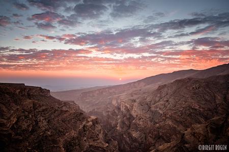 Sunset at Al-Hajar Mountains, Oman