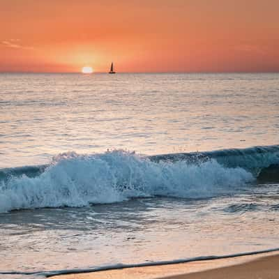 Sunset at Beach of Quinta do Lago, Portugal