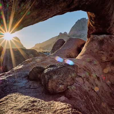 Sunsets on 'The Bridge', Spitzkoppe, Namibia