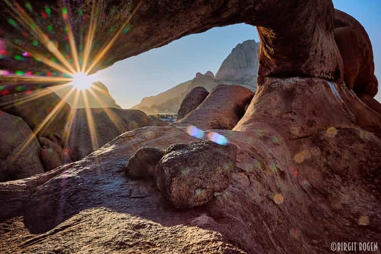 Sunsets on 'The Bridge', Spitzkoppe