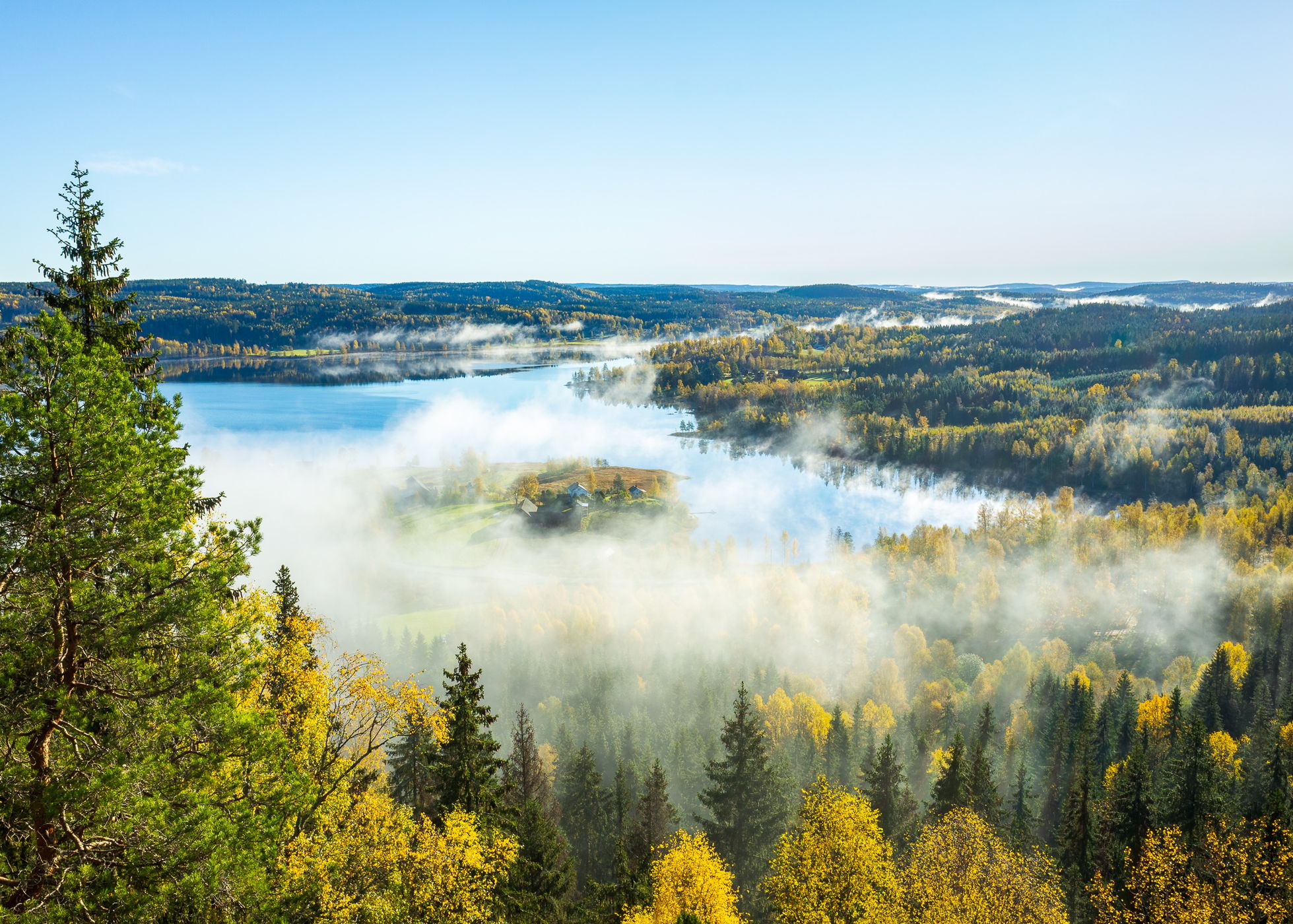View over Mangen lake, Gylterud, Sweden