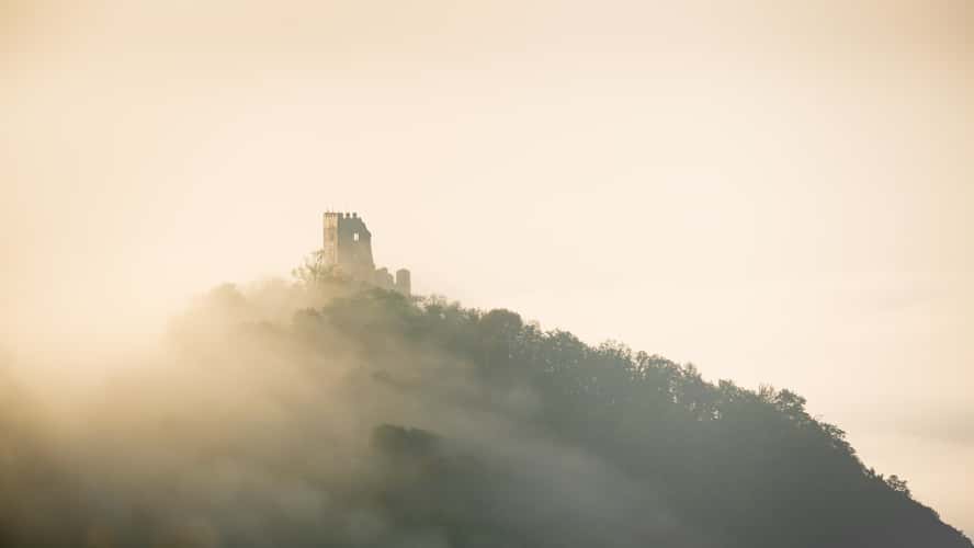 View to Drachenfels from Petersberg