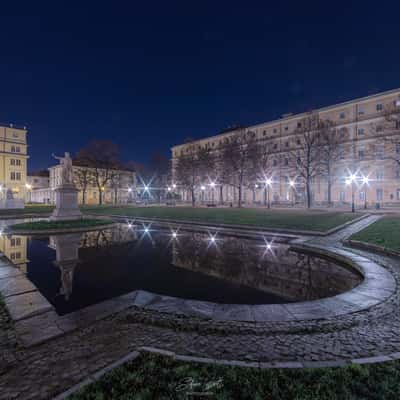 a hidden place with fountain in turin, Italy