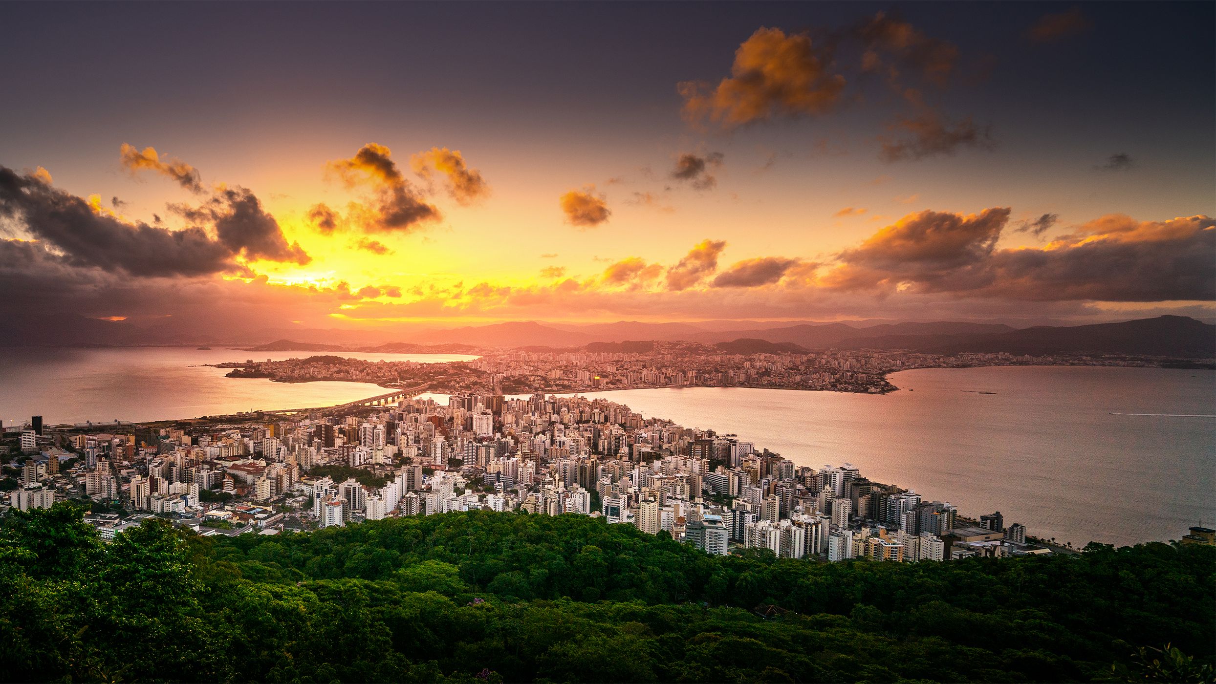 A sunset over Santa Catarina, Brazil, Brazil