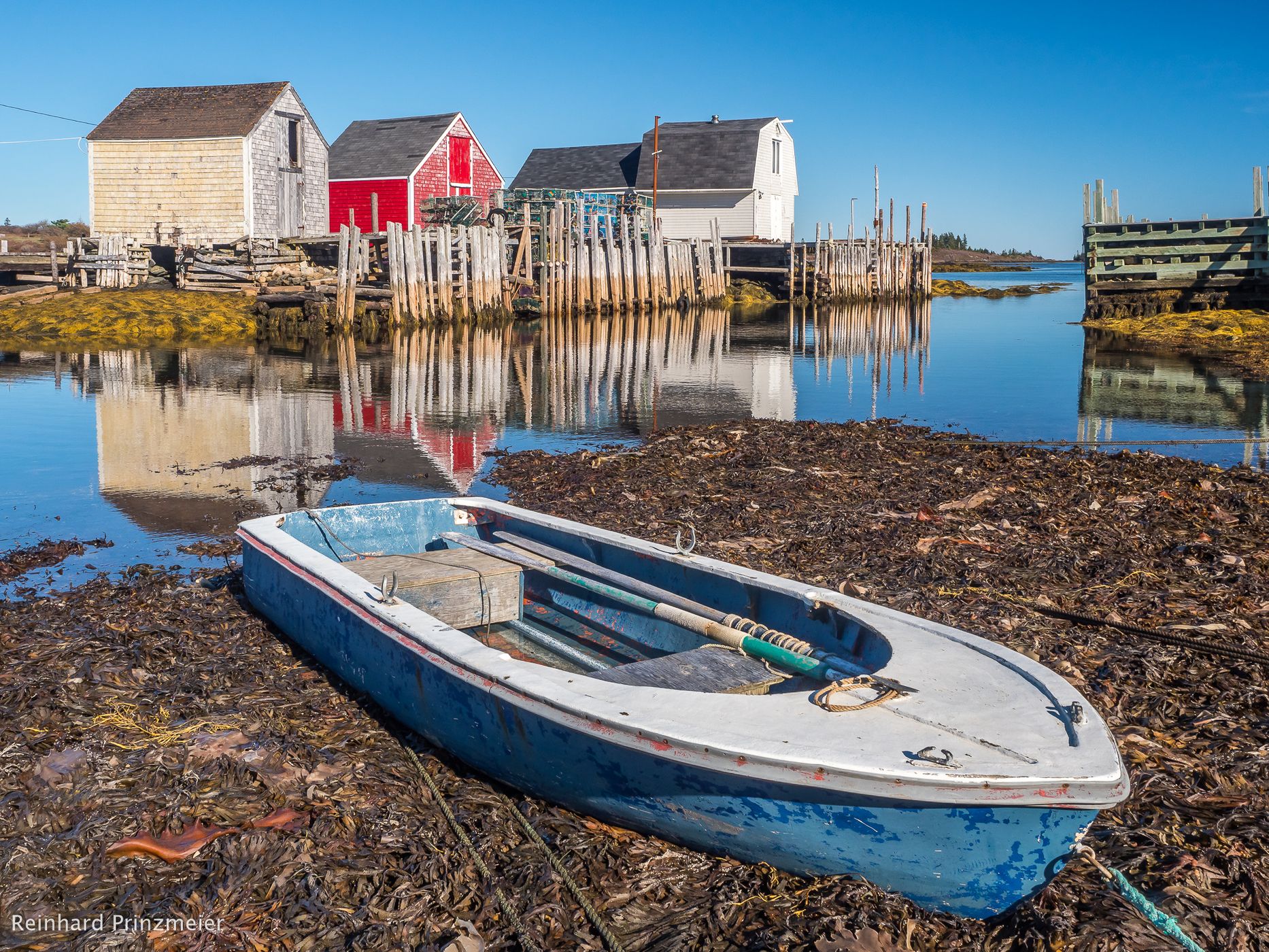 Fishing Village reflections, Blue Rocks, Nova Scotia, Canada
