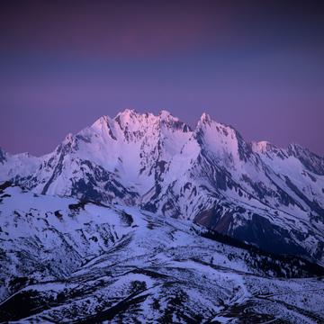 Hautacam ski resort panorama, France