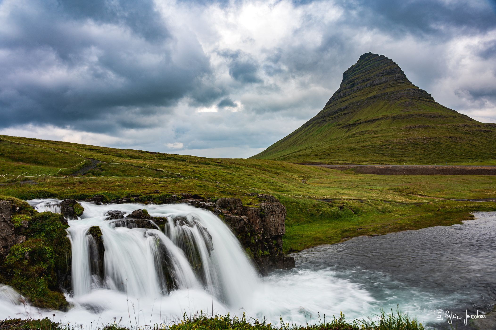 Kirkjufell Waterfall with Kirkjufell, Iceland
