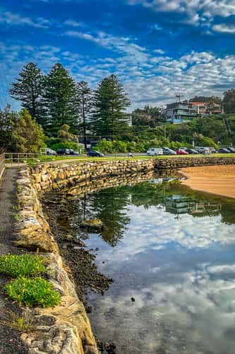 Lagoon entrance toward the ocean North Narrabeen, NSW
